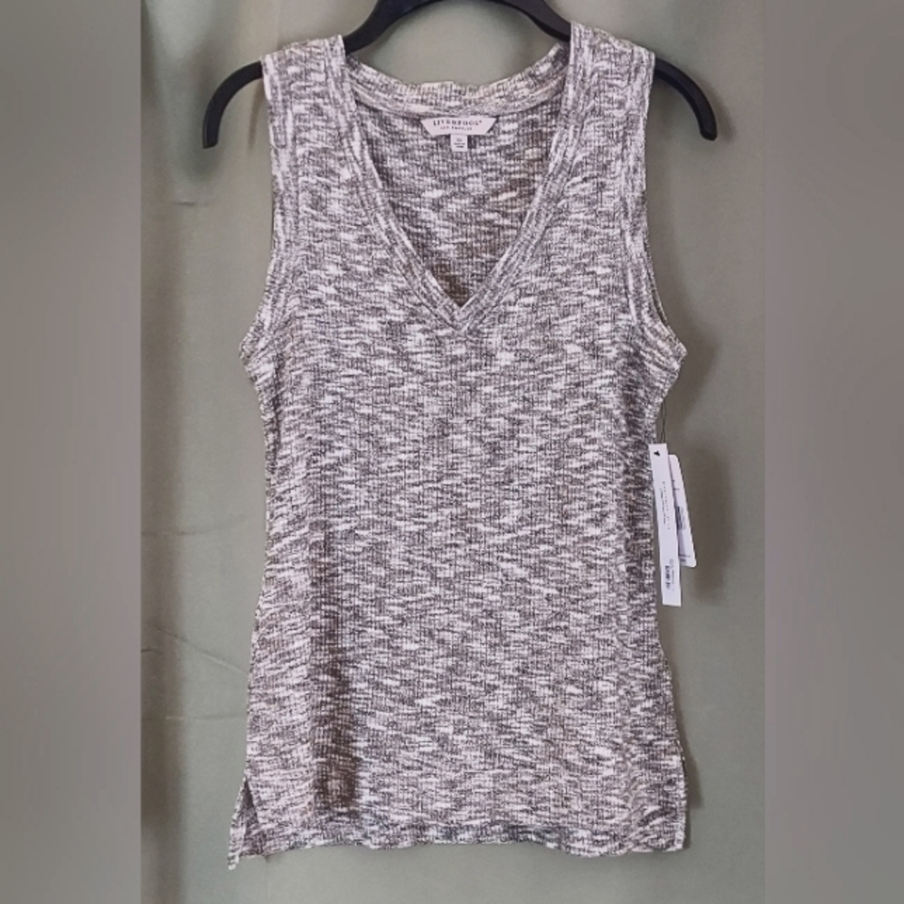 Liverpool Los Angeles Knit V-Neck Tank Top